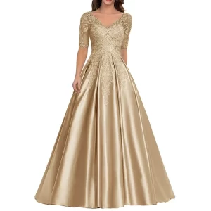 Ball Dress Performance Dress 2025 New V-neck Mid Sleeve Long Banquet Host Annual Meeting Evening Dress