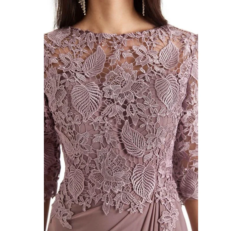Elegant Lace Applique Mother of the Bride Dress for Wedding Party Dress Chiffon Half Sleeves A-line Evening Dresses Floor Length - Image 6